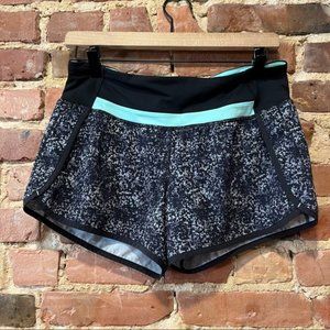 Lululemon Run Times Short 4-way Stretch Rocky Road Sand Dune Toothpaste Black 6